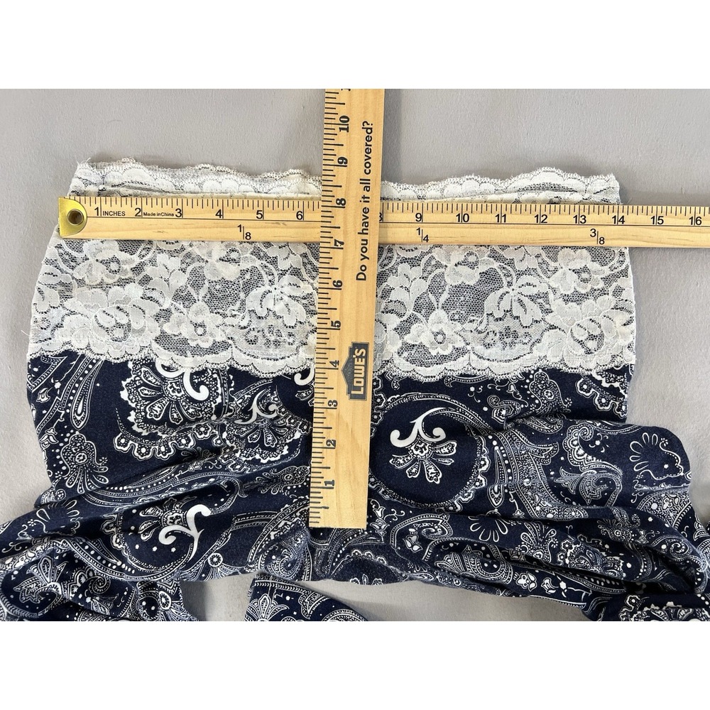 VTG Chatoyant Bootcut Bottoms Sz Medium Leggings Lace Waist Y2K Yoga USA - Picture 5 of 10